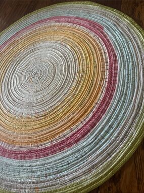 Hand made jelly roll rug/table mat
